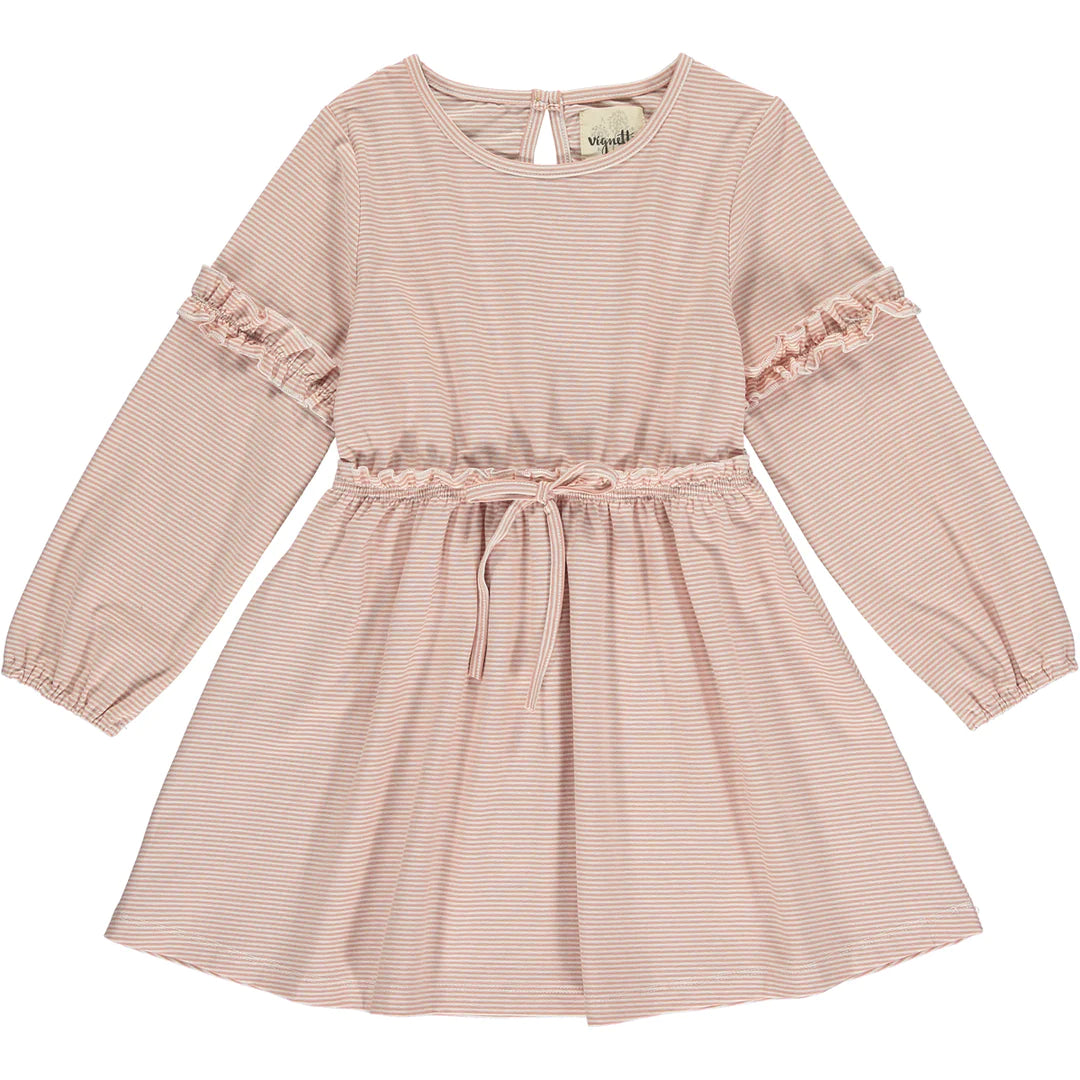 Price Drop Alert Mickey Dress, Peach Stripe