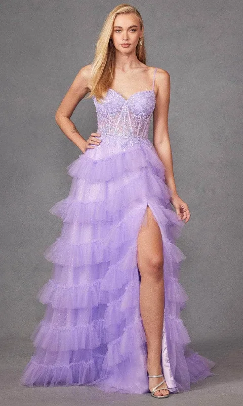 Markdown Madness Juliet Dresses JT2459A - Lace Applique Corset Bodice Prom Dress