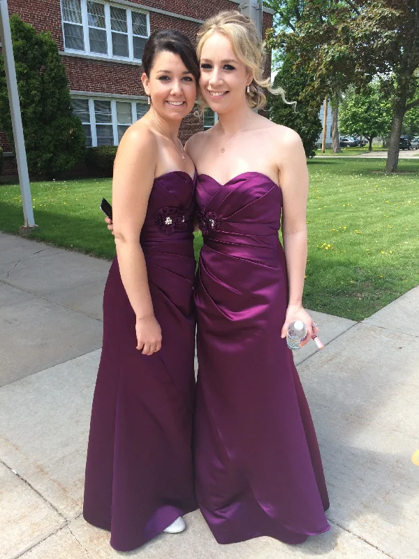 Flash Deals Other Belsoie Bordeaux Strapless Bridesmaid Dress