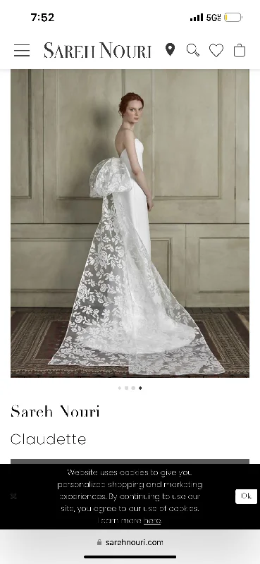 Price Drop Alert Sareh Nouri Sareh Nouri Claudette Bow Origami Wedding Dress Size 10