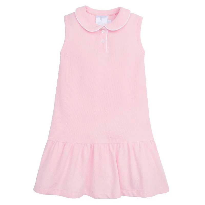 Amazing Deals Sleeveless Polo Dress - Light Pink