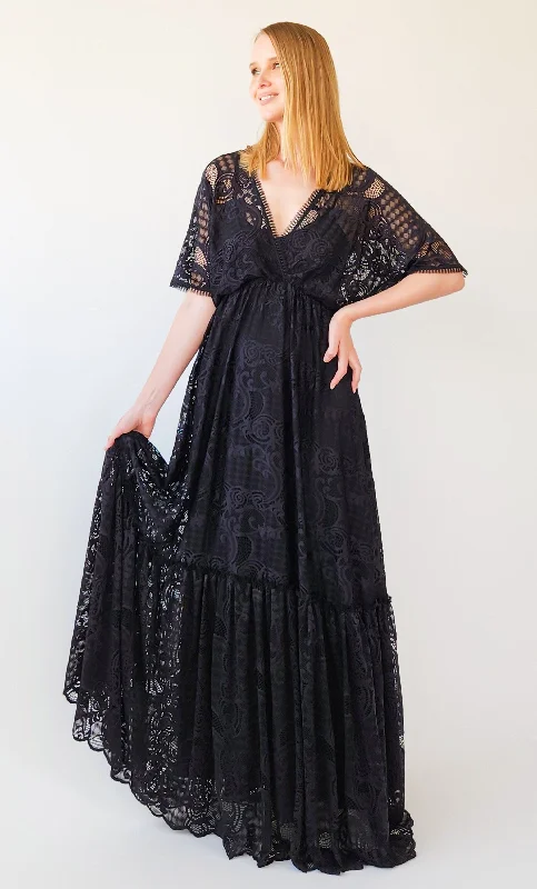 Blowout Sale Black Lace Dress #1241