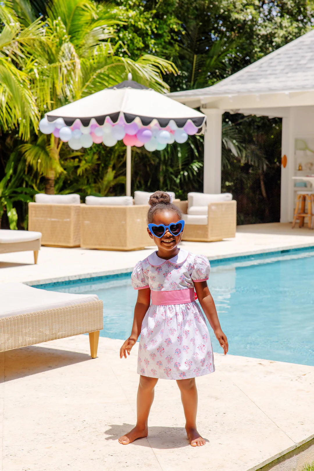 Huge Discounts Cindy Lou Sash Dress East Bay Bouquet/Worth Ave White/Hamptons Hot Pink