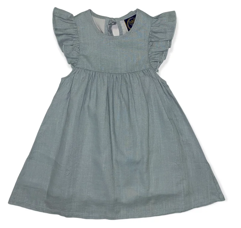 Quick Sale Mia A/S Linen Dress-Sage