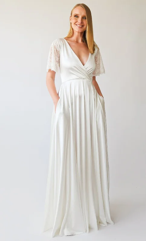 Weekend Flash Sale Satin Wrap Dress #1411