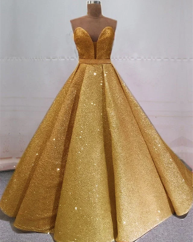 Limited Edition Glitter Tulle Ball Gown Strapless Dress