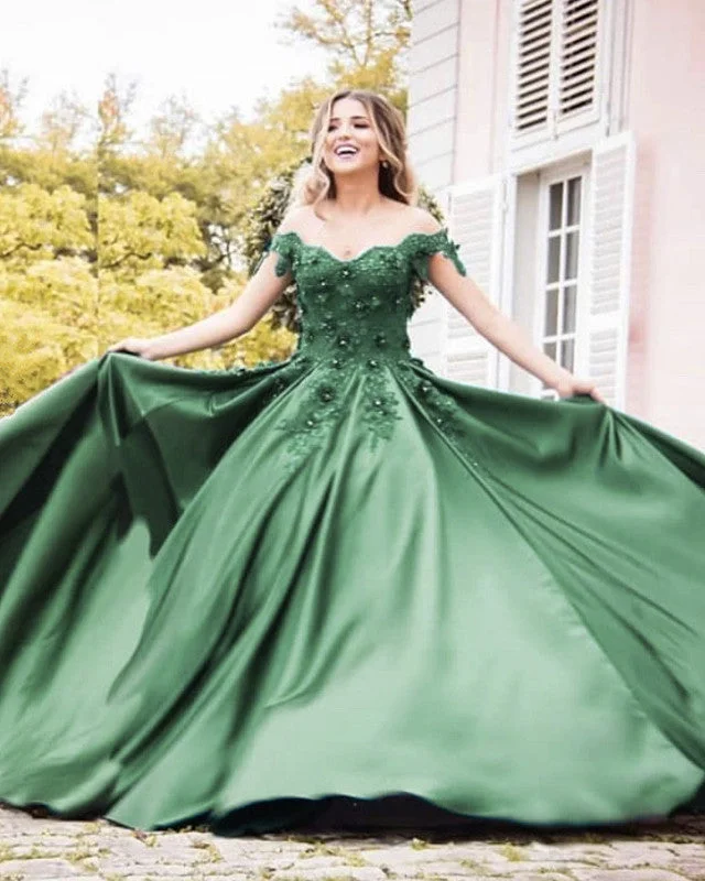 Exclusive Savings Sage Green Prom Dresses Princess Off Shoulder