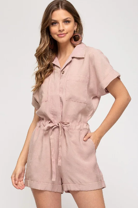 Deal of the Week Button Down Washed Romper