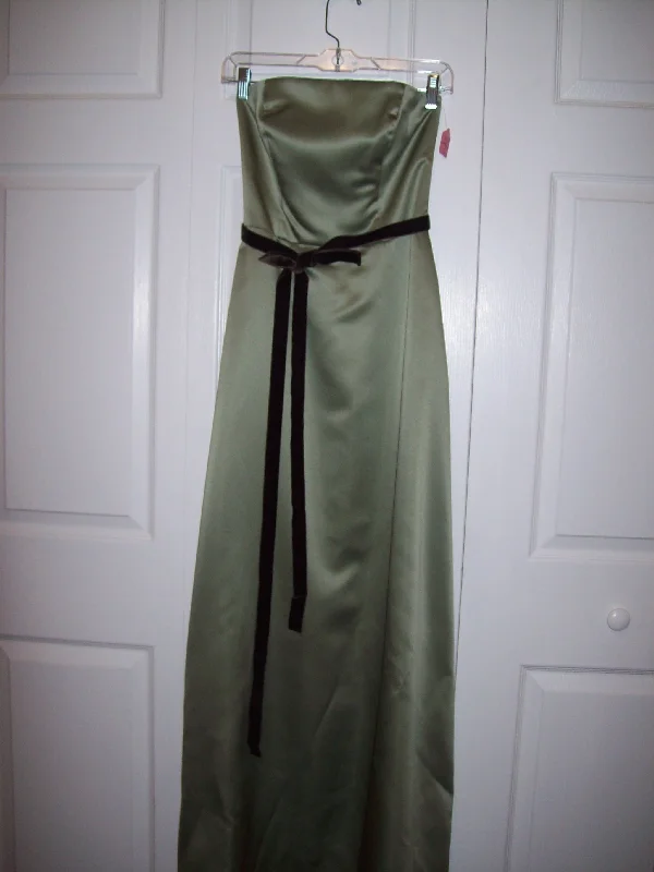 Price Cut After Six After Six Green Satin Strapless Dress