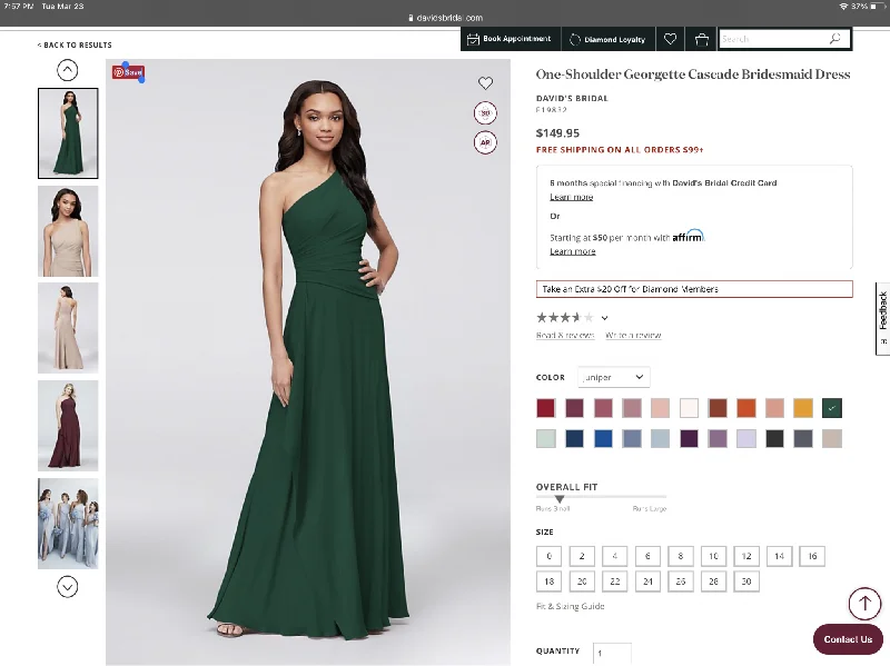 Blowout Sale David's Bridal F19832
