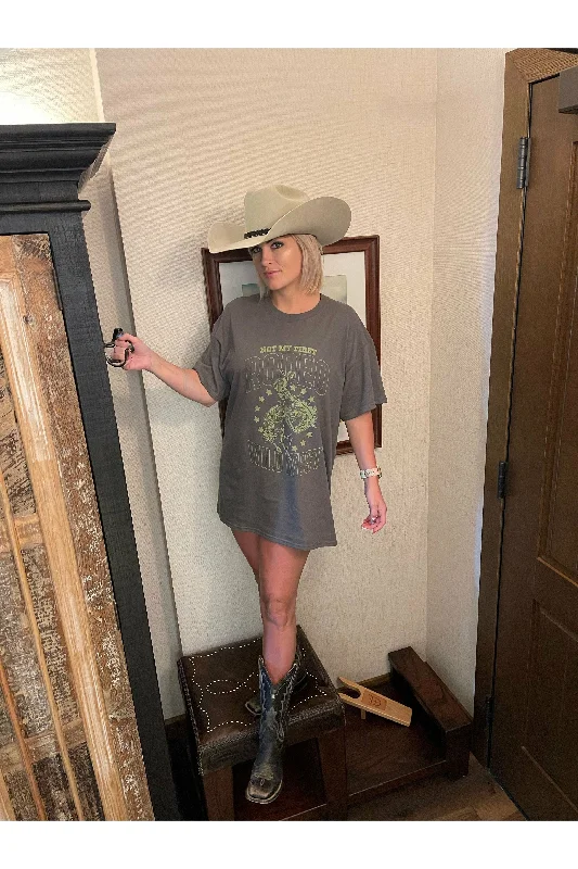 Closeout Not My First Rodeo Oversized Tee