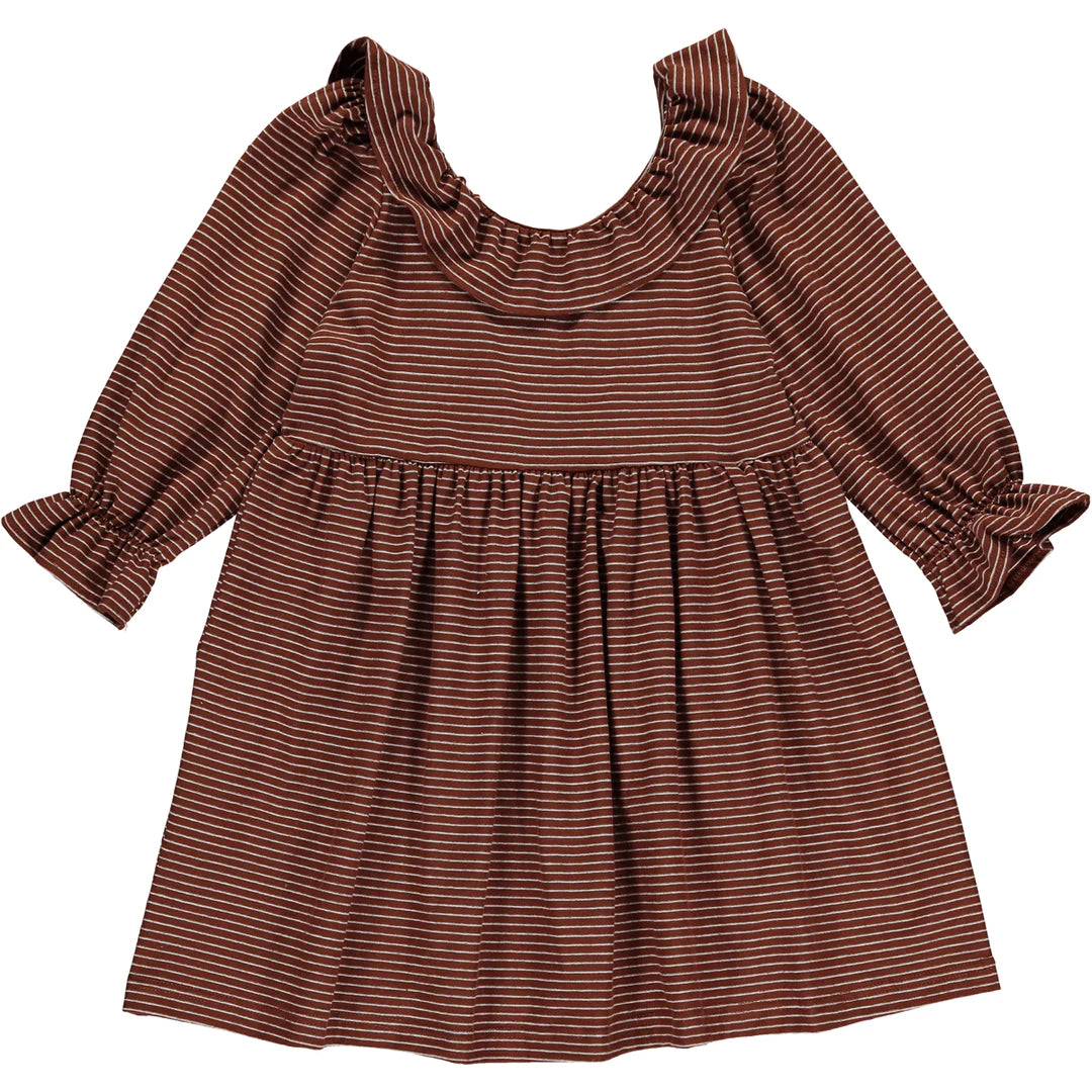 Grand Opening Sale Finny Dress, Rust Stripe