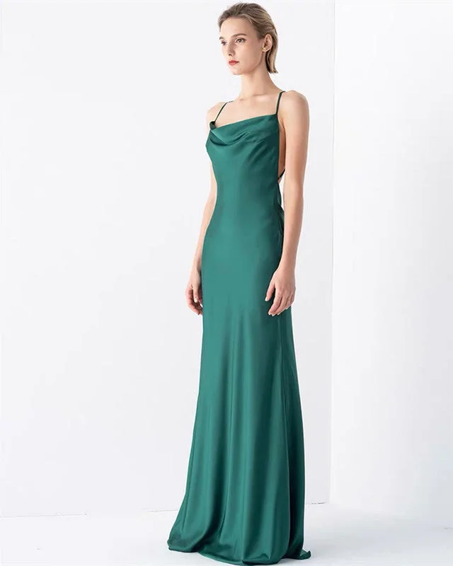 Can't Miss Sexy Mermaid Prom Dresses Cowl Neck Open Back
