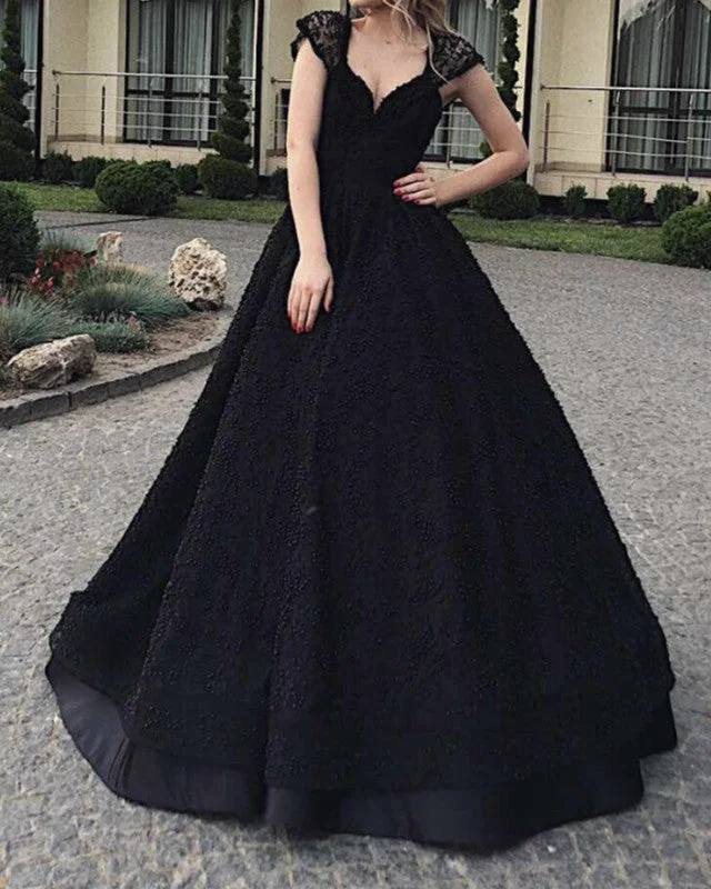 Super Sale Ball Gown Satin And Lace Cap Sleeves Quinceanera Dresses