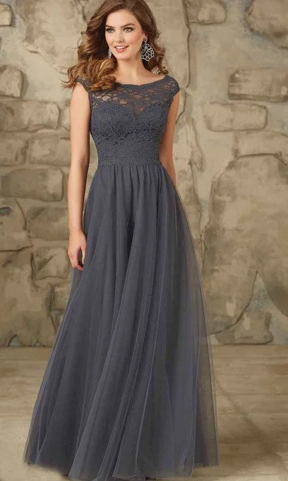 Super Deal Other light gray long lace bridesmaid dresses