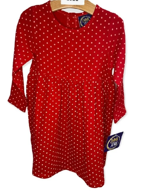 Flash Deals Red Dot L/S Dress
