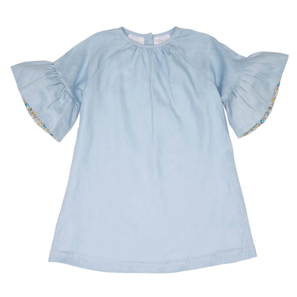 Exclusive Offers Collette Blue Linen Dress