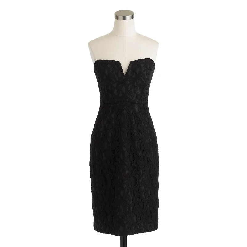 Markdowns J. Crew J.Crew Black Cathleen Dress In Leavers Lace