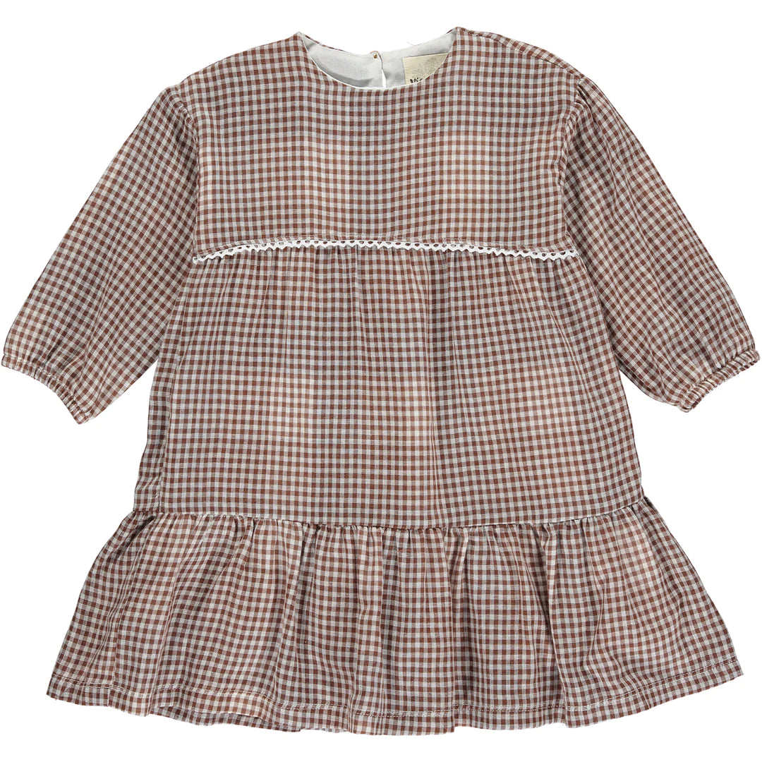Midnight Sale Tony Dress, Brown Check