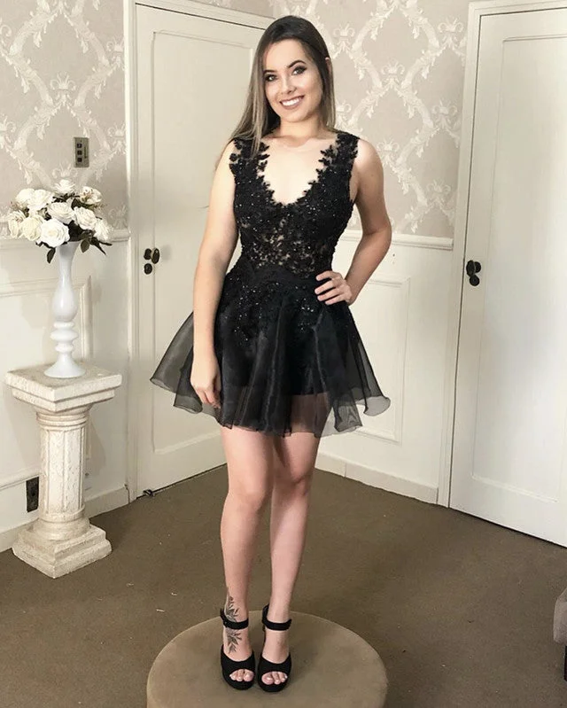 Bargain Prices Elegant Short Party Dresses Ruffles Appliques
