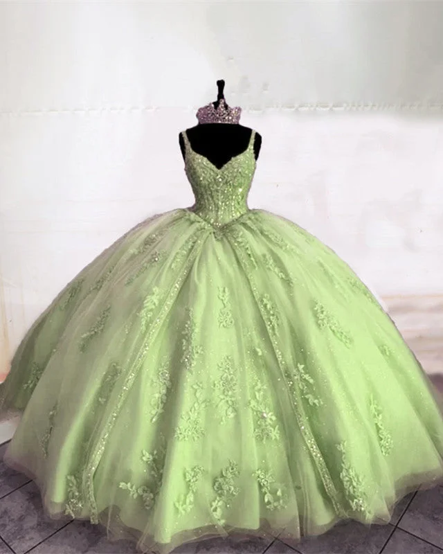 Deep Discounts Ball Gown V-neck Corset Appliques Dress