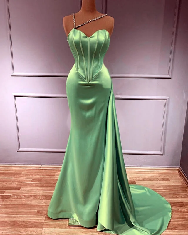 Unmissable Offer Mermaid Sage Corset Slit Dress