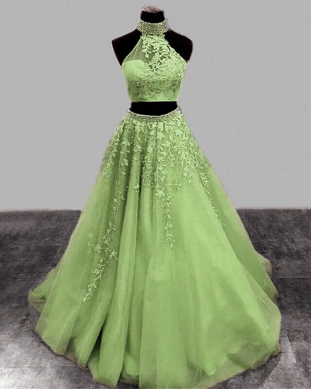 New Deals Two Piece Quinceanera Dresses Lace Embroidery Ball Gown