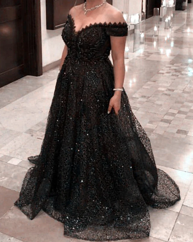 Closeout Sale Plus Size Prom Dresses Lace Off Shoulder