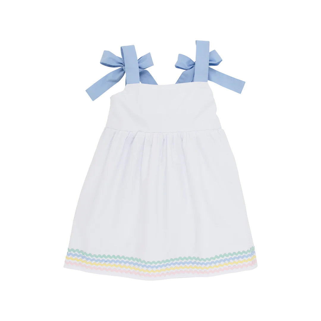 Deep Discounts Macie Mini Dress, Worth Avenue White/Multicolor Ric Rac