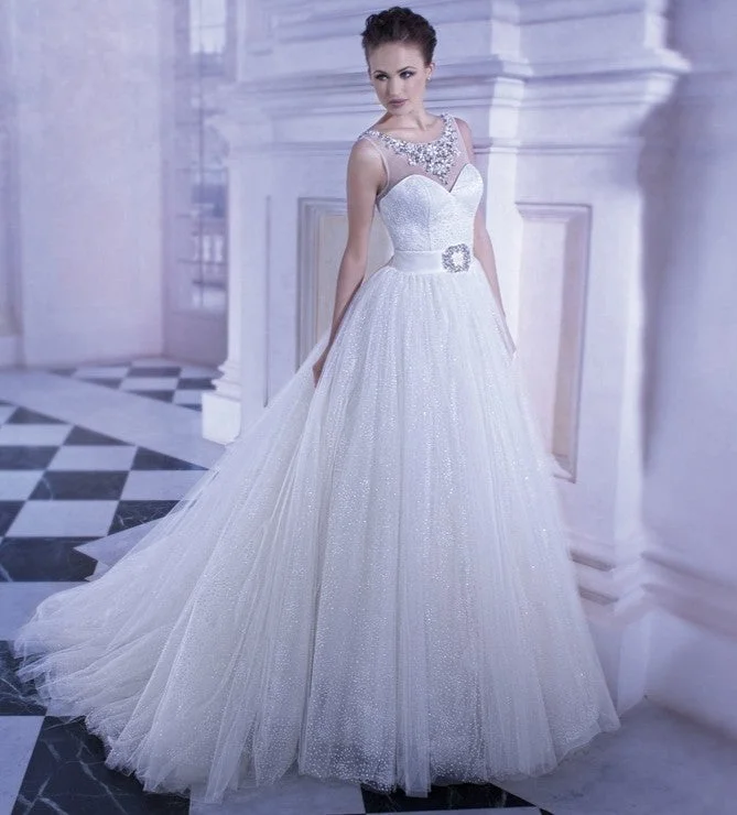 Don't Miss Demetrios 555 Glitter Tulle Ball Gown