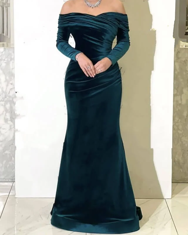Markdowns Hunter Green Velvet Gown