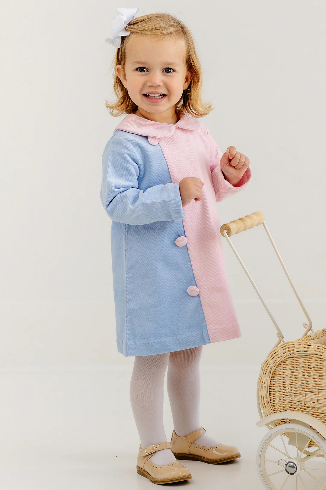 Members Only Blaire Button Dress (Corduroy)
Beale Street Blue & Palm Beach Pink