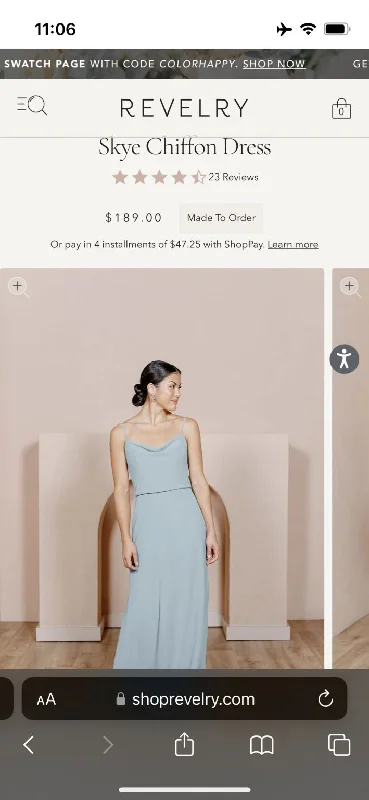 Massive Deals Other Revelry- Skye Chiffon Light Blue