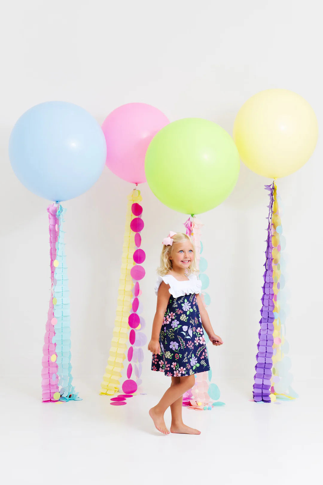 One-DAY Sale Darla Dress Buckhead Botanicals/Worth Avenue White