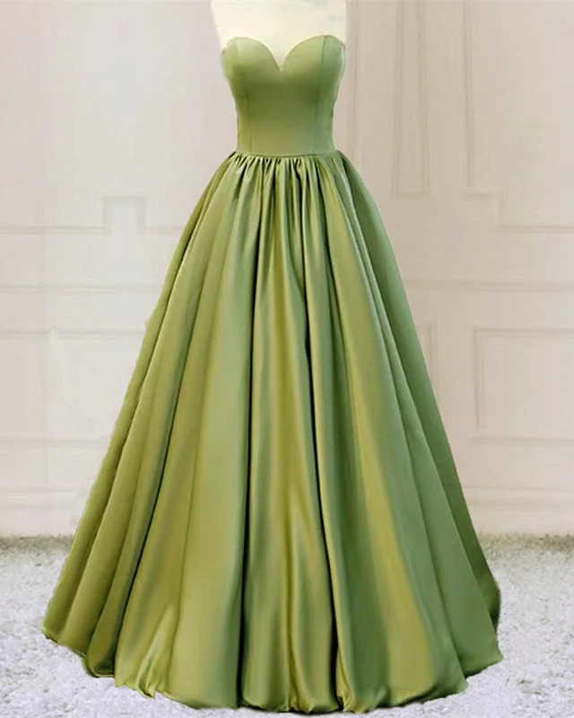 Take Advantage Ball Gown Sweetheart Satin Dresses