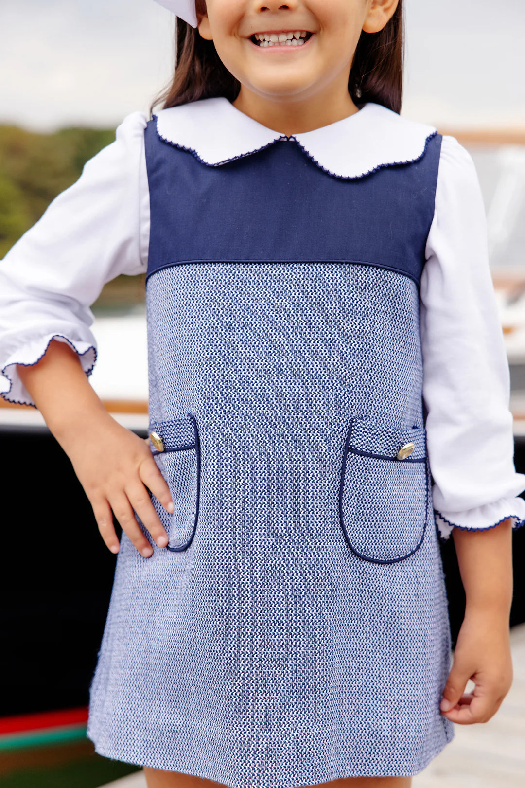 Year-End Clearance Jill Jumper Nantucket Navy Tweed