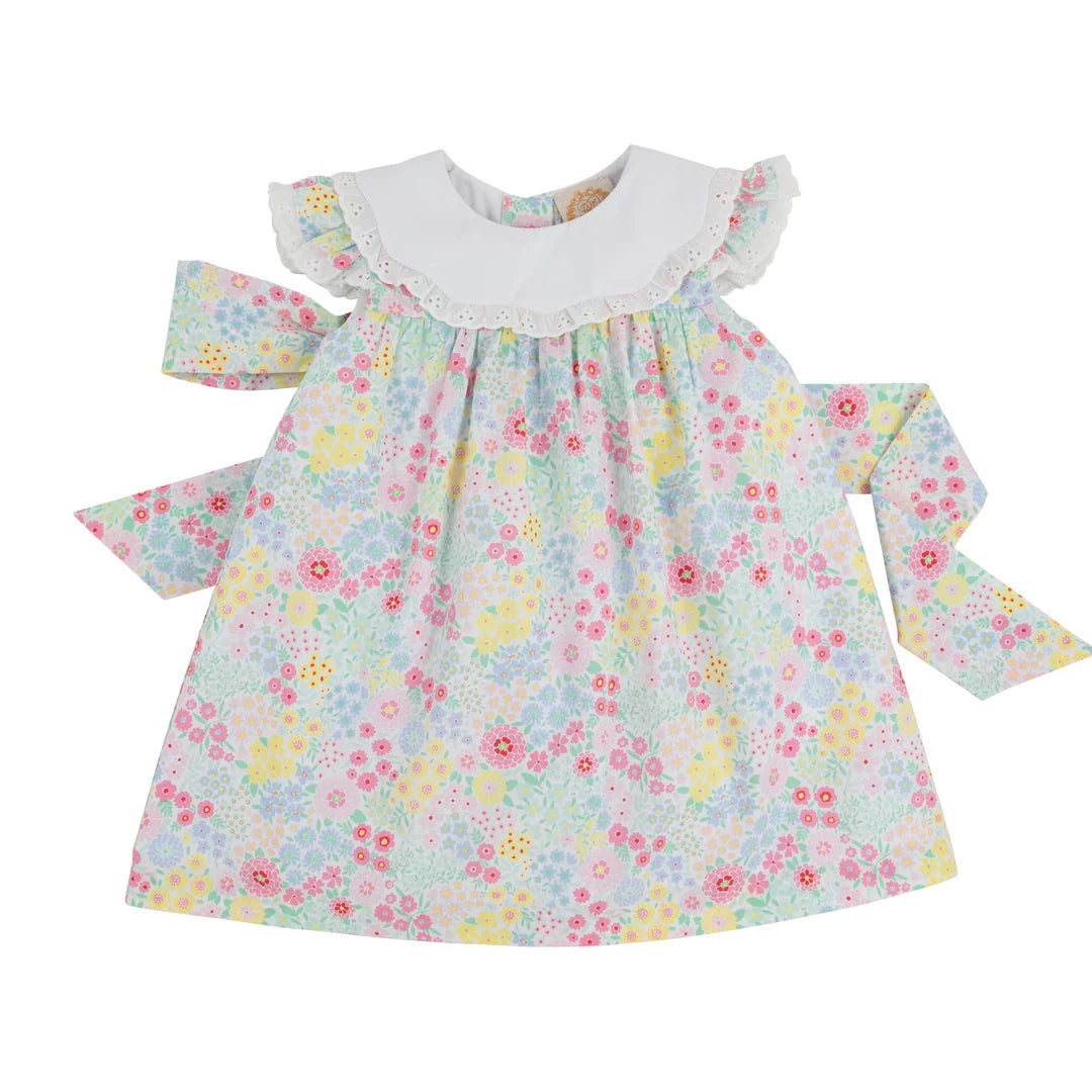 Big Savings Franny Frock Merry Little Meadow/Worth Avenue White