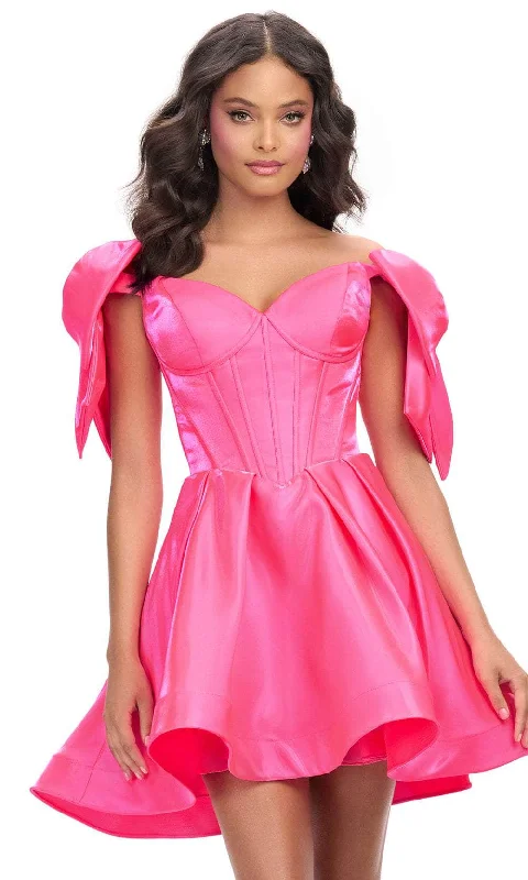 Super Deal Ashley Lauren 4788 - Bow Accent Sweetheart Cocktail Dress