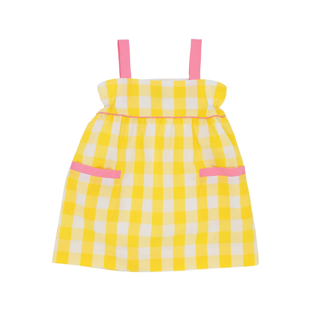 The Best Prices Millie Day Dress-Woven Yarn, Seaside Sunny Yellow/Chattanooga Check/Hamptons Hot Pink