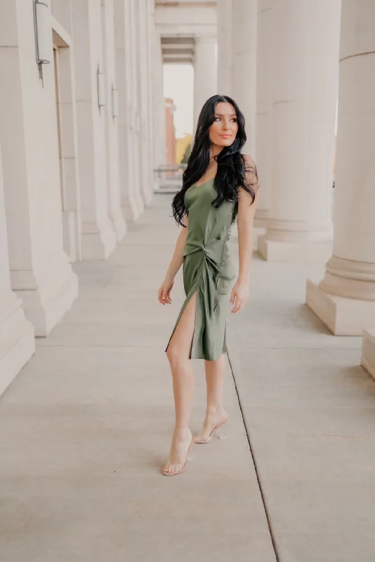 YEAR-End Clearance Yours Truly Olive Midi