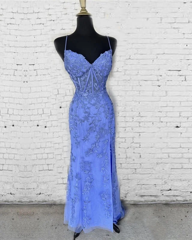 Today’s Deal Mermaid Periwinkle Lace Overlay Dress