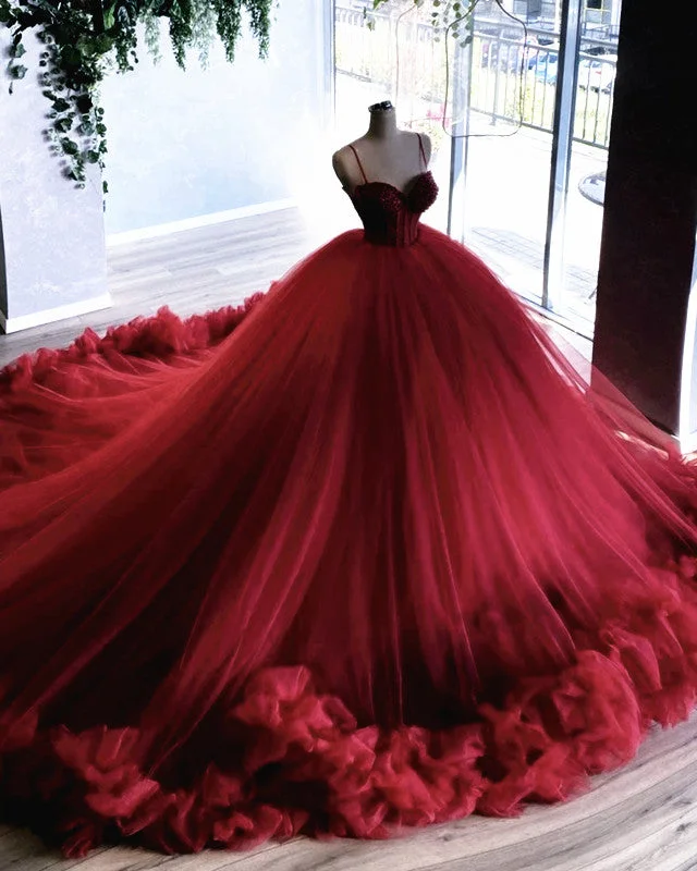 Weekend Special Ball Gown Ruffles Wedding Dresses Sweetheart Straps