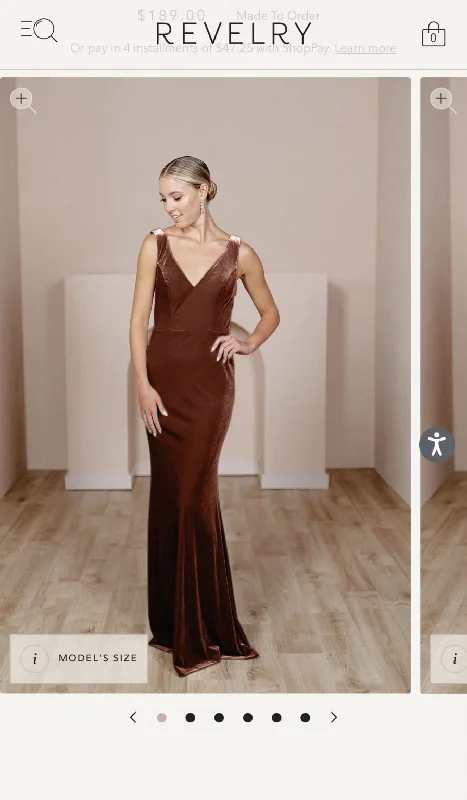 Act Now Other Revelry Dakota Dress in Terracotta Velvet