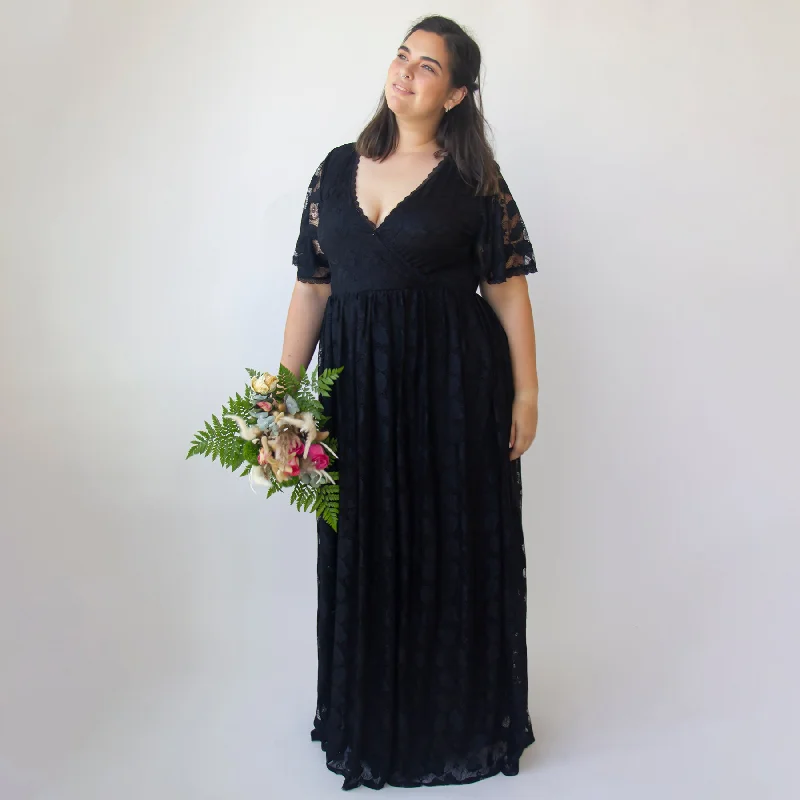 Stock Up and Save Black Dress with pockets #1376
