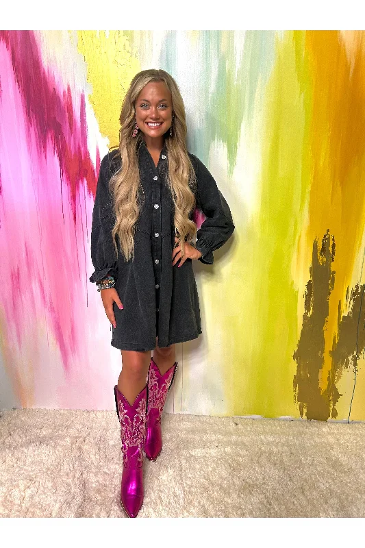 Extra Savings Black Washed Dress