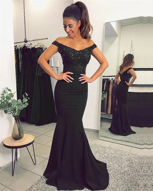 Flash Deals Lace Train Mermaid Dresses Off The Shoulder