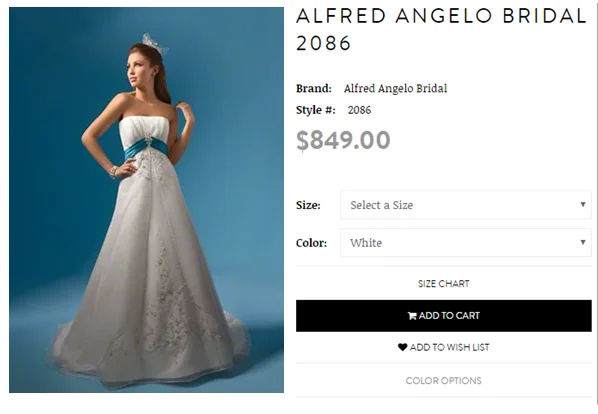 Deal Dash Alfred Angelo 2086
