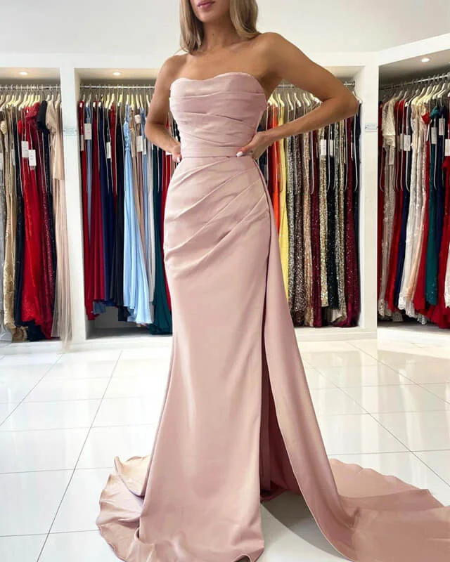 Seasonal Sale Long Mermaid Strapless Split Dress