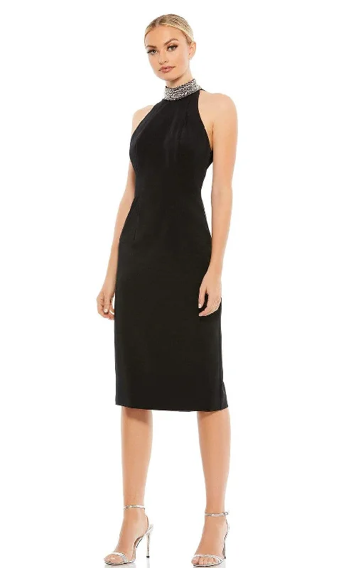 Amazing Deals Ieena Duggal - 26682 High Neck Midi Formal Dress