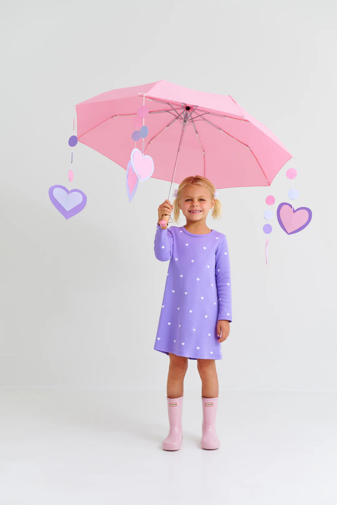 Sale Event Long Sleeve Polly Play Dress Heart Eyes (Palisades Purple)